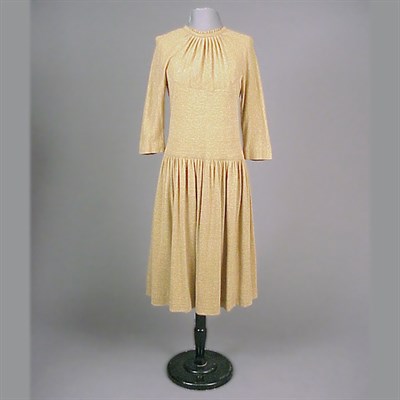 Lot 139 - Madame Gres Camel Day Dress French, late 1950s...