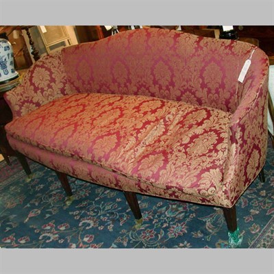 Lot 511 - George III Style Upholstered Mahogany Settee