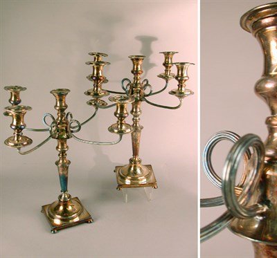 Lot 422 - Pair of George III Style Silver Plated...