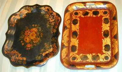 Lot 420 - Two Regency Style Tole Peinte Trays