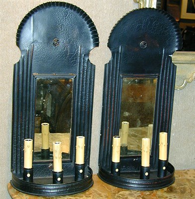 Lot 273 - Pair of Victorian Style Three-Light Mirror...