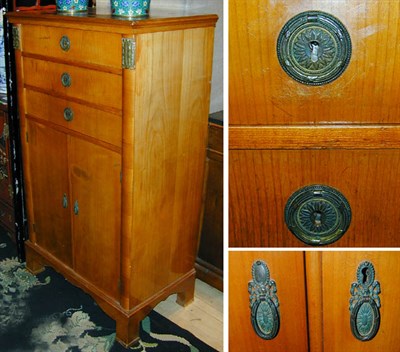 Lot 199 - Biedermeier Style Fruitwood Cabinet