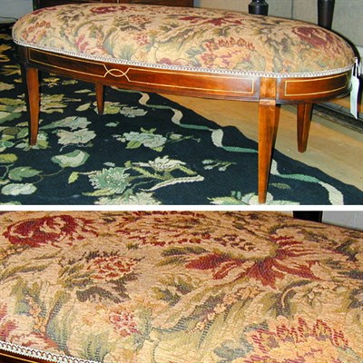 Lot 163 - Edwardian Style Needlepoint Upholstered Bench