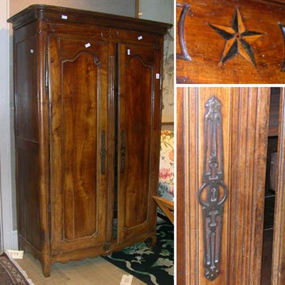 Lot 151 - Provincial Louis XV Walnut Armoire