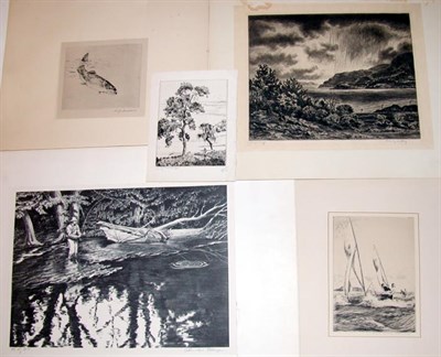 Lot 1319 - Harry Wickey [APPROACHING STORM] Etching,...
