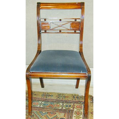 Lot 223 - Set of Eight Regency Style Upholstered...