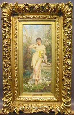 Lot 214 - Hans Zatzka Austrian, 1859-1945 MAIDEN IN A...