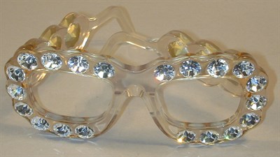Lot 49 - Decorative Rhinestone Studded Glasses Round...