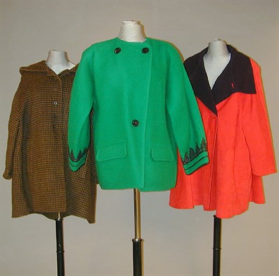 Lot 56 - Group of Three Geoffrey Beene Coats The first...