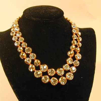 Lot 37 - Chanel Necklace Double strand of faceted...