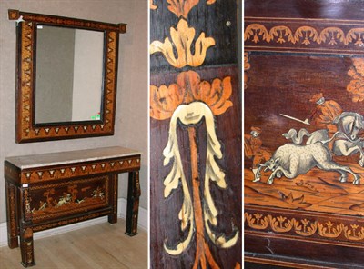 Lot 283 - Italian Neoclassical Style Ivory and Marquetry...