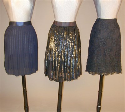 Lot 55 - Group of Three Black Evening Skirts Comprising...