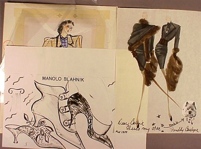 Lot 14 - Fashion Portfolio Comprising fashion sketches...