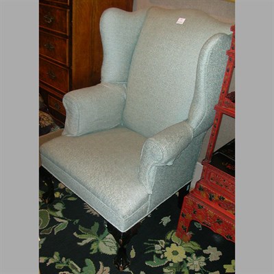 Lot 459 - George III Style Upholstered Wing Chair