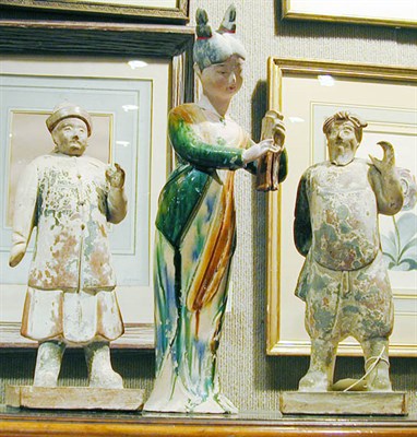 Lot 157 - Group of Three Oriental Earthenware Figures