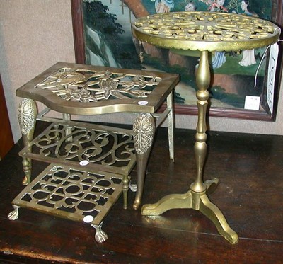 Lot 161 - Group of Four Brass Trivets