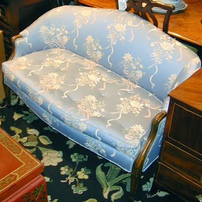 Lot 175 - George III Style Upholstered Walnut Settee