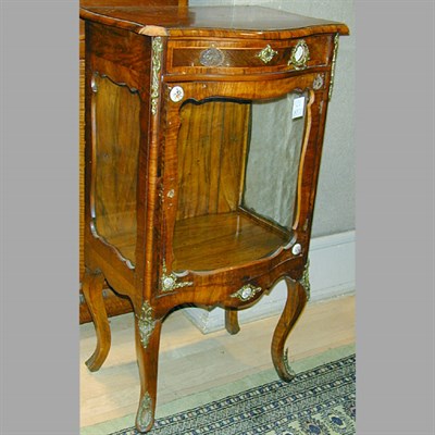 Lot 202 - Rococo Style Burl-Wood Vitrine