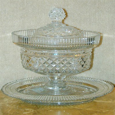 Lot 212 - Georgian Style Colorless Cut Glass Covered...