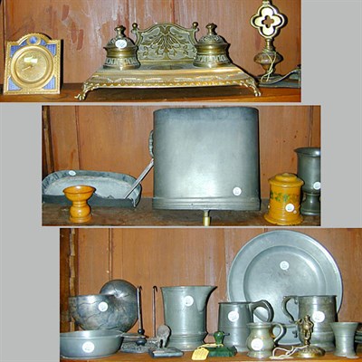 Lot 231 - Miscellaneous Group of Pewter and Desk...