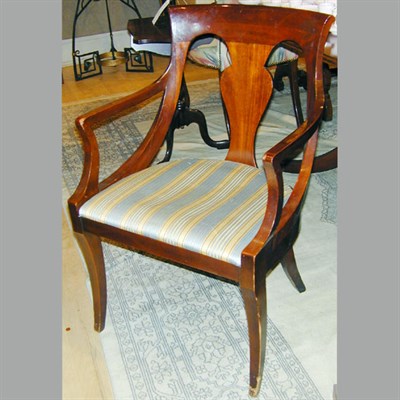 Lot 247 - Set of Six Neoclassical Style Upholstered...