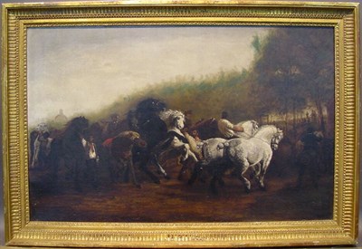 Lot 9 - After Rosa Bonheur THE HORSE FAIR Oil on...