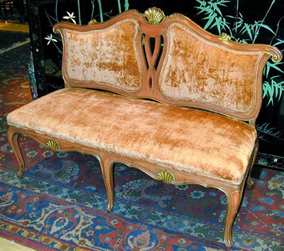 Lot 296 - Italian Rococo Style Painted and Parcel Gilt...