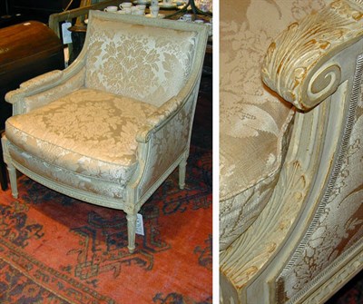 Lot 298 - Pair of Louis XVI Style Painted and...