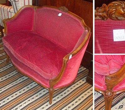 Lot 311 - Louis XV Style Upholstered Walnut Settee