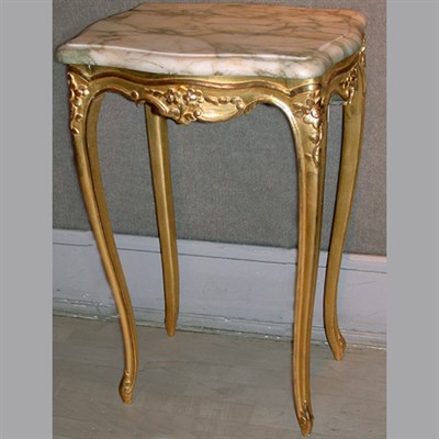 Lot 213 - Louis XV Style Gilt Carved Wood Side Table The...