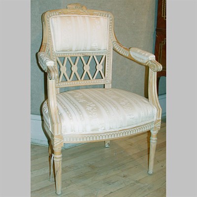 Lot 371 - Pair of Louis XVI Style Carved Beechwood...