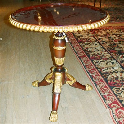 Lot 377 - Regency Style Parcel Gilt Mahogany Side Table...