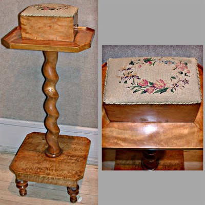 Lot 210 - Biedermeier Birch Sewing Table The work box...