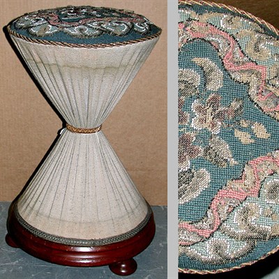 Lot 205 - Pair of Victorian Upholstered Stools Each of...