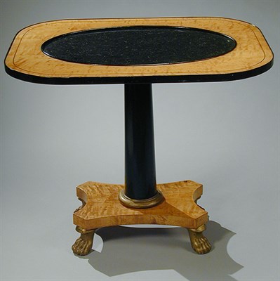 Lot 419 - Swedish Biedermeier Birch and Ebonized Wood...