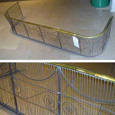 Lot 350 - Georgian Style Brass Fire Fender