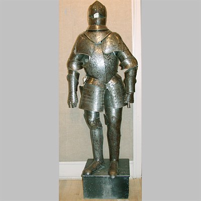 Lot 388 - Medieval Style Suit of Armor Etched with...