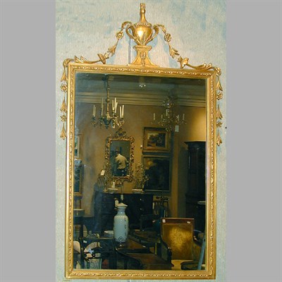 Lot 374 - Neoclassical Style Gilt Decorated Mirror