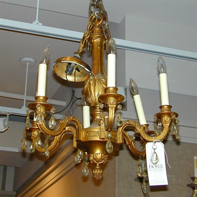 Lot 385 - Neoclassical Style Gilt-Bronze Six-Light...