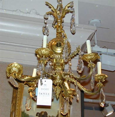 Lot 387 - Louis XV Style Gilt-Metal and Cut Glass...