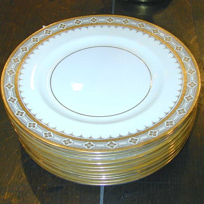 Lot 418 - Set of Twelve Mintons Gilt Decorated Porcelain...