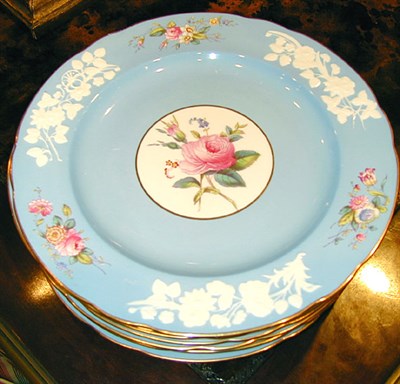 Lot 429 - Set of Nine Copeland Spode Gilt and Floral...