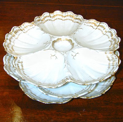 Lot 447 - Set of Six French Gilt Decorated Porcelain...