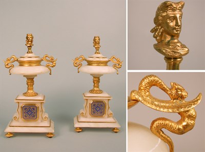 Lot 402 - Pair of Napoleon III Gilt-Bronze and Alabaster...