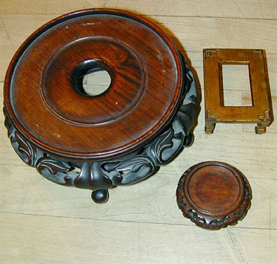 Lot 312 - Miscellaneous Group of Chinese Hardwood Stands