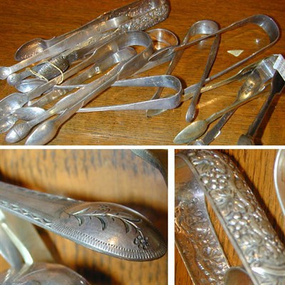 Lot 325 - Group of Sterling Silver Sugar Tongs...
