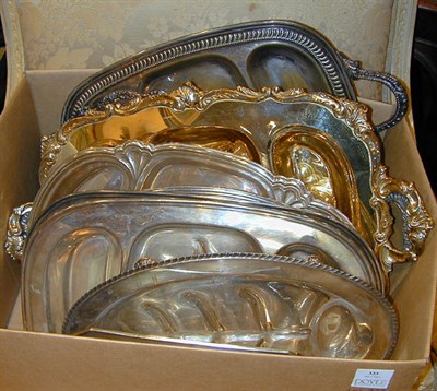 Lot 333 - Miscellaneous Group of Silver Plated Platters...