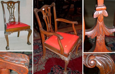 Lot 520 - Set of Ten George III Style Mahogany Dining...