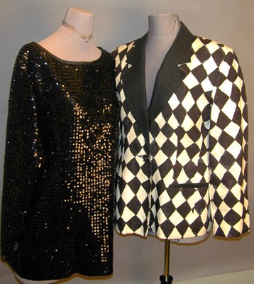 Lot 54 - Isaac Mizrahi Harlequin Tuxedo Jacket Tuxedo...