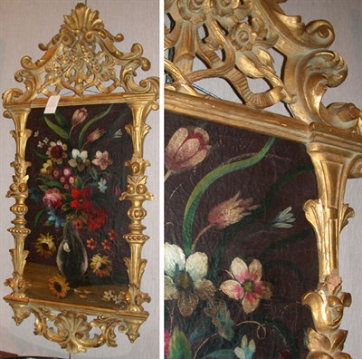 Lot 156 - Rococo Style Gilt Carved Wood Framed Floral...